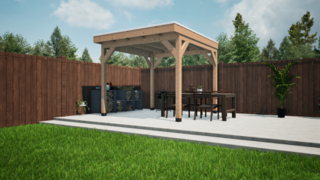 Douglas overkapping, 302 x 292 cm Verando, Pure